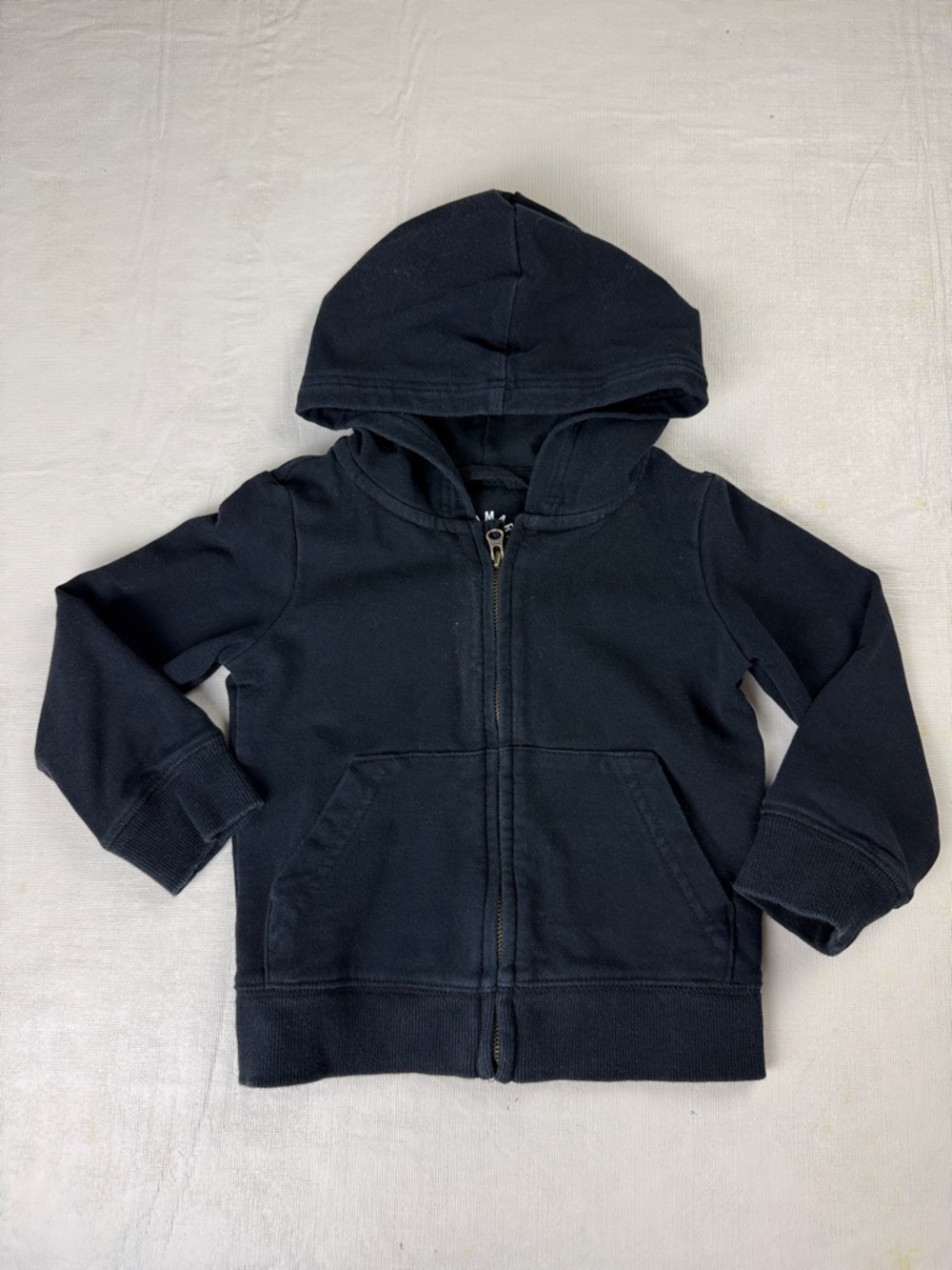 Primary Black Toddler Front Zip Long Sleeve Hoodie Size 18-24 M